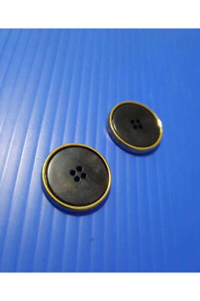İMREN AKSESUAR Μεταλλικό κουμπί σε ανοιχτόχρωμο χρυσό μαύρο μαργαριτάρι - 23 χιλιοστά, 1 πακέτο 3 τεμάχια