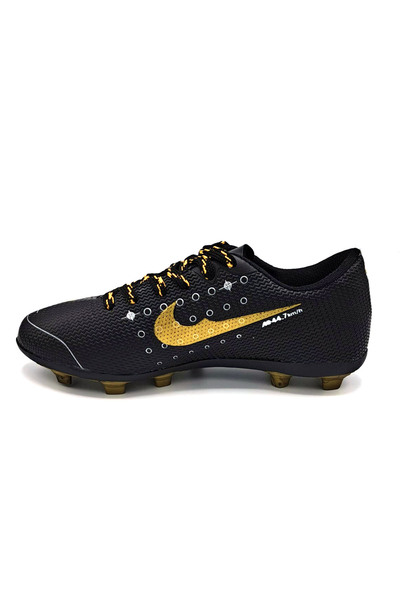 Ludo Vico Unisex Mds Football Boots 001 Black Gold Cleats Turf Football Shoes