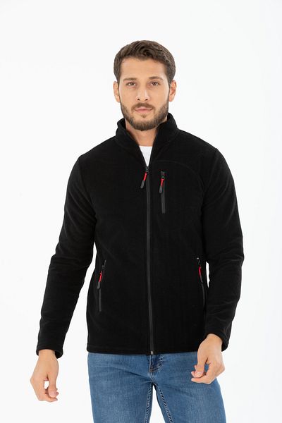 Four Man Men's Black Fleece Three-Pocket Softshell