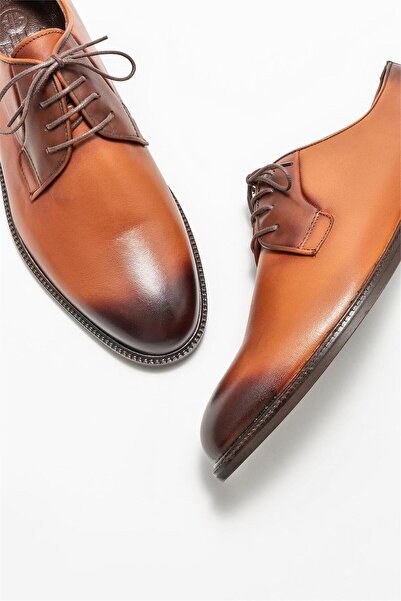 Elle Shoes Ανδρικά κλασικά παπούτσια Tan Δερμάτινα