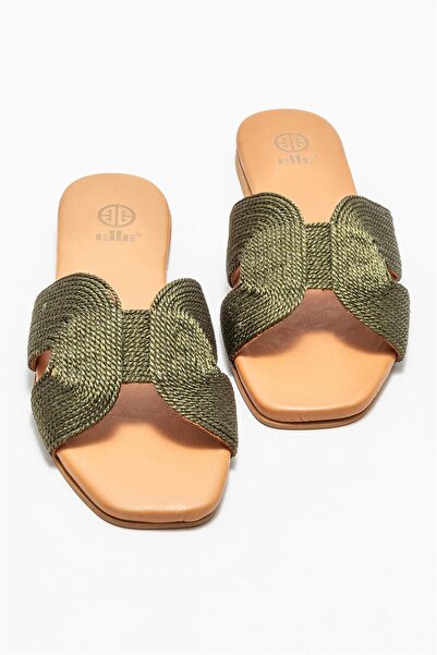 Elle Shoes Πράσινες γυναικείες παντόφλες