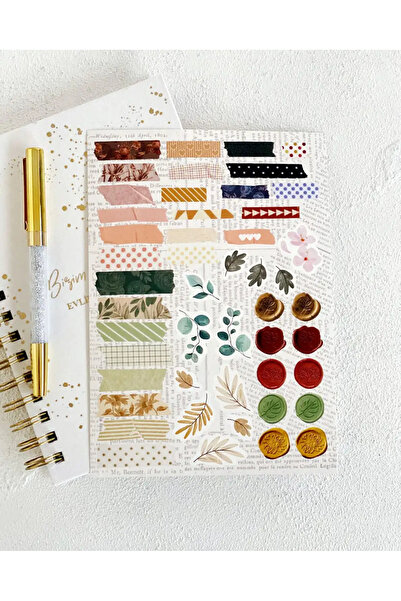 Bikutumutluluk VİNTAGE SCRAPBOOK PLANLAYICI STİCKER SETİ