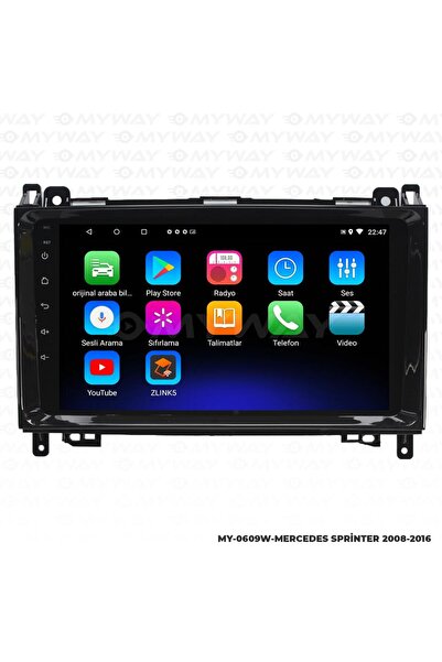 MYWAYY MERCEDES SPRİNTER ANDROİD 12 MULTİMEDYA CARPLAY 2GB RAM+32GB HDD 2008-...