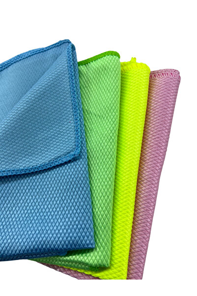 Silvia 6 Adet Mikrofiber Baklava Desenli Cam Ve Temizlik Bezi