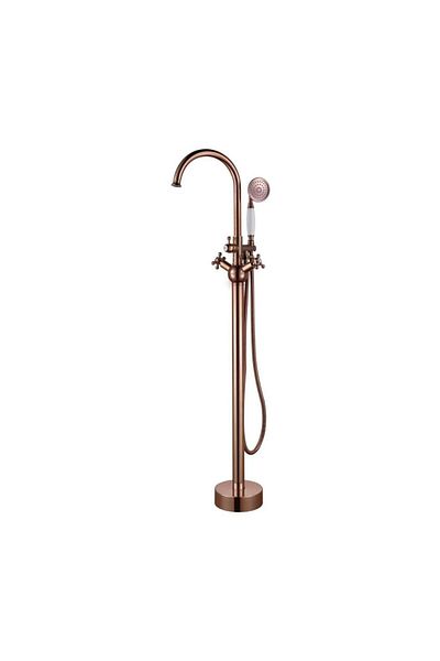 İSAOĞLU YAPI Bathtub Faucet Copper Jacuzzi Faucet Rose Copper Faucet Vintage Design Faucet