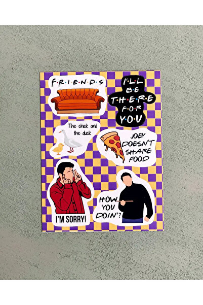 Bikutumutluluk FRİENDS THEMED STICKER PACK JOEY STICKER SET