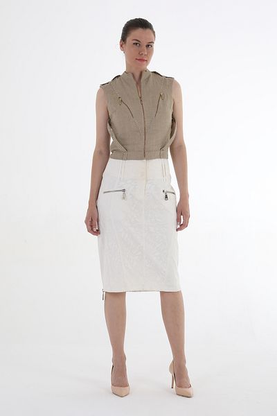 Balizza SKIRT WITH ZIPPER SLIT WITH FRONT POCKET
