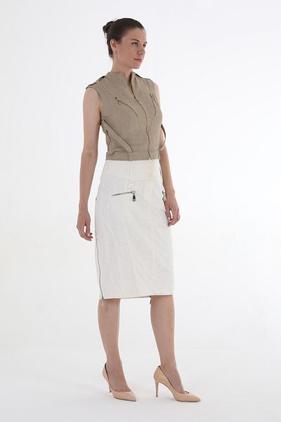 Balizza SKIRT WITH ZIPPER SLIT WITH FRONT POCKET