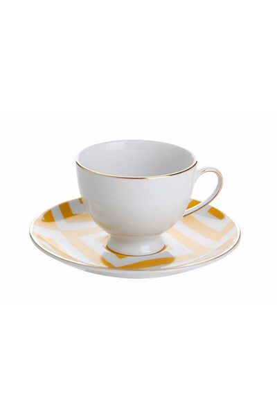 Porland Morocco Desen4 Coffee Cup with Yellow Saucer 80cc 04a P018909