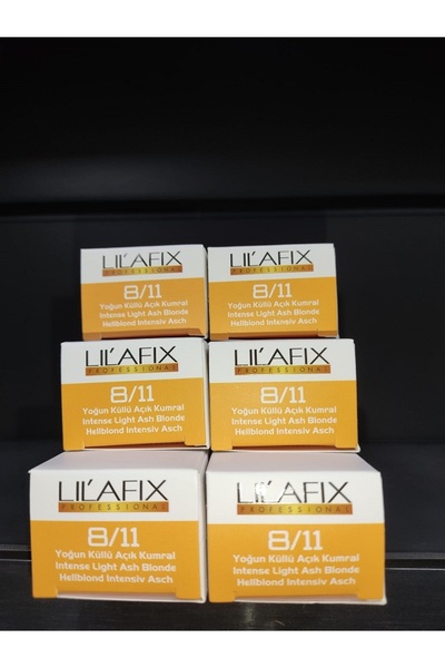 Lilafix Yoğun Küllü Açık Kumral Saç Boyası 8.11 -60mlx6 adet