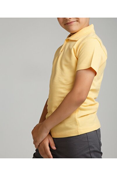 FATELLA UNISEKS DEČJA ŽUTA ŠKOLSKA MAJICA SA KRATKIM RUKAVIMA I POLO OGRLOM