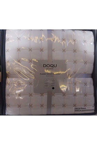 Doqu Home Cuvertură de pat Flash pentru pat dublu (crem)