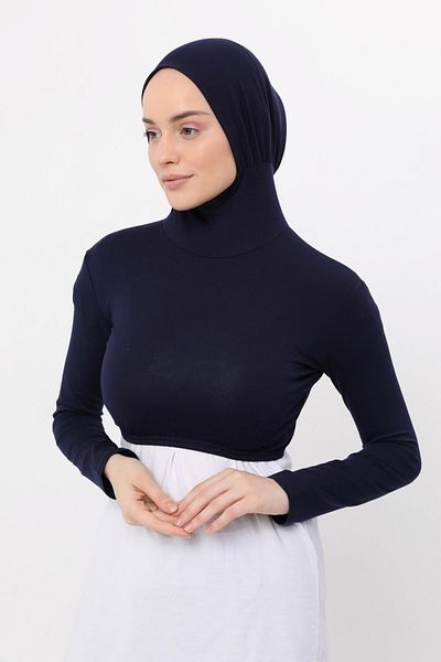 Altobeh Μακρυμάνικο γιακά με μπονέ μισό σώμα Navy Blue