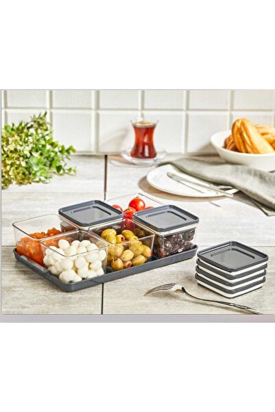 bersachef Tray 6-Piece Breakfast Storage Container Vacuum Lid Breakfast Set