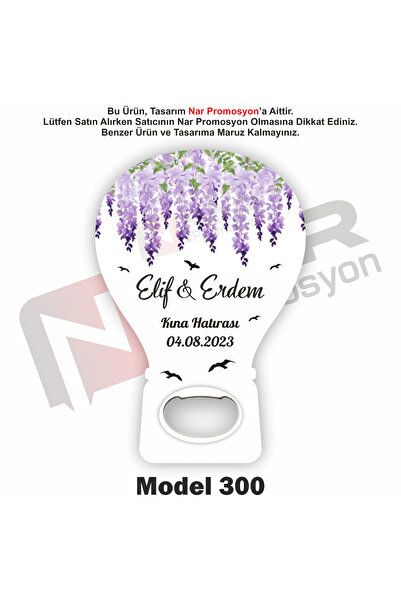 Nar Promosyon 50 Adet Açacak Magnet - Sünnet, Nişan, Söz, Düğün Ambalaj Dahil