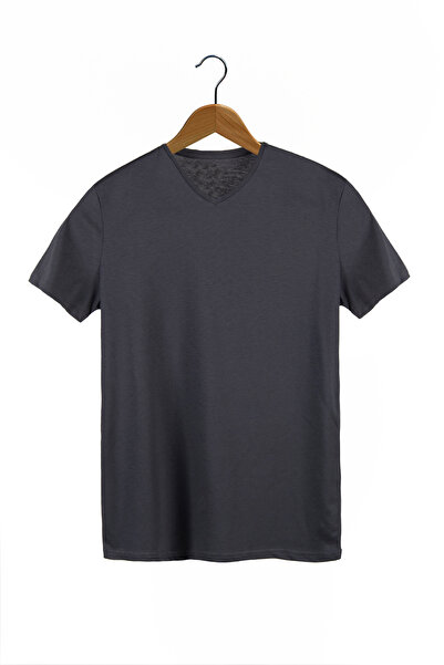 Terapi Men Ανδρικό μπλουζάκι Basic Slim Fit με λαιμόκοψη V και κοντό μανίκι, ...