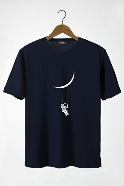 Terapi Men Βαμβακερό μπλουζάκι Unisex Navy Blue Swing με στάμπα με λαιμόκοψη