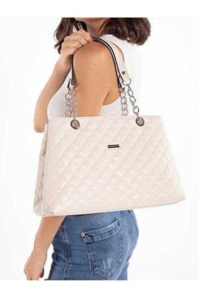 Gözenshopp Γυναικεία Κρεμ τσάντα χεριών και ώμων