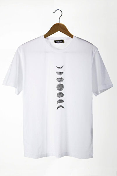 Terapi Men Tricou de bază din bumbac, unisex, alb, cu imprimeu în față, cu fa...