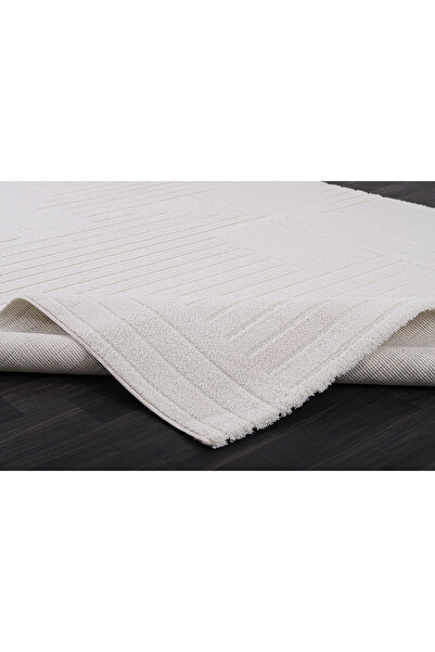 Almoss DOLCE 1337C BEYAZ DEKORATİF MAKİNE HALISI