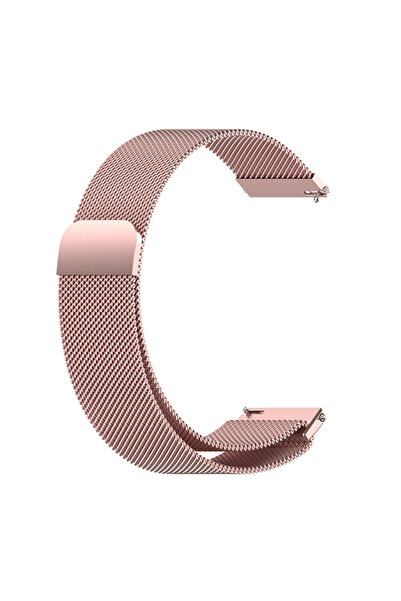 Ally 20MM Gear S3 Watch 4 -GT2 GT2E 42MM Kayış,Kordon Metal Milano Loop PEMBE