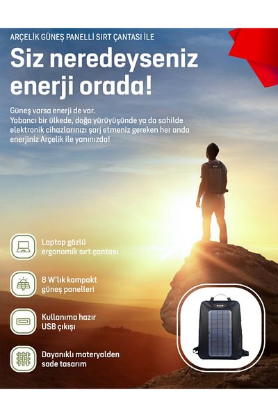 Arçelik ARCLK-SBP-8W SOLAR BACKPACK