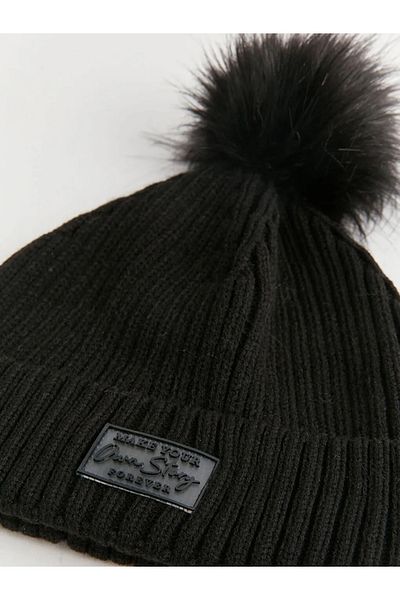 LC Waikiki LCW ACCESSORIES Girl's Beret with Pompom