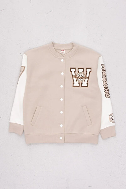 DMB BOYS & GIRLS Girl's 4-14 Years Long Sleeve Ribbed College Cardigan