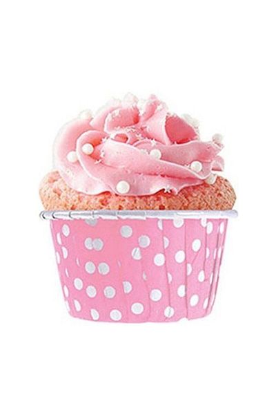Dolphin Light Pink Polka Dot Muffin Cake Capsule 50LI (2-pack)