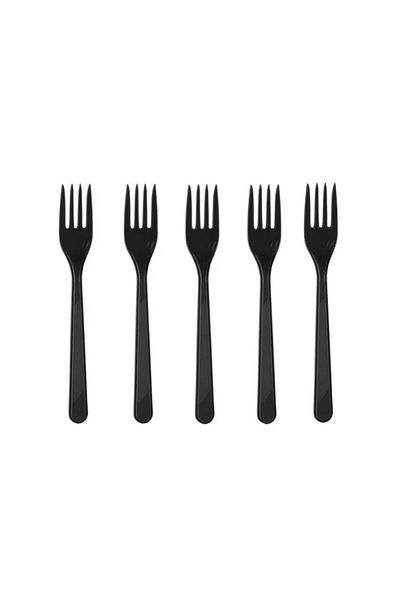 Roll-Up plastic black fork