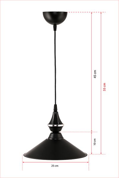 DEDE SINGLE UFO PENDANT LIGHT CHANDELIER WITH JAPANESE HAT CHROME