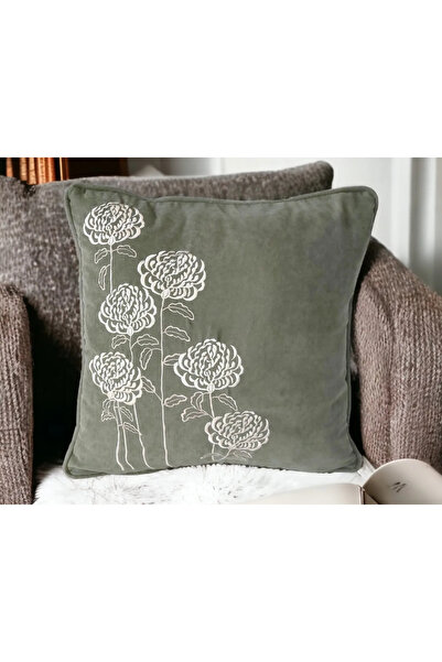 NAKIŞ HOME DESİGN غطاء قلاب مطرز بنمط AÇELYA مع حبل مطرز