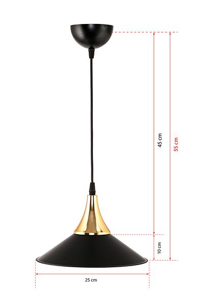DEDE SINGLE UFO PENDANT LAMP CHANDELIER WITH JAPANESE HAT GOLD