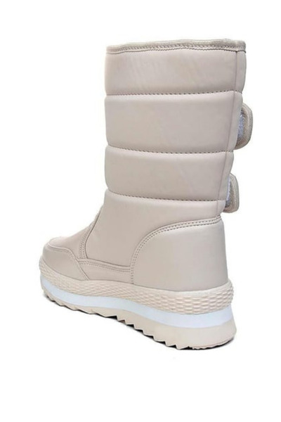 Bitmedeniste Kadın Şık ve Su Geçirmez Bej Kar Botu