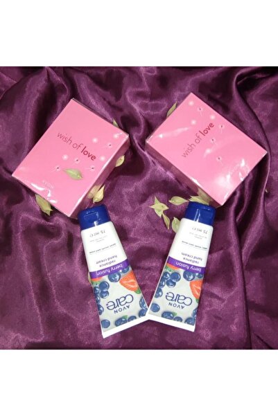 AVON 2 adet 50 ml wish of love + 2 adet 75 ml berry fusion el kremi