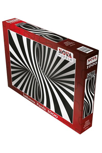 Nova Puzzle 1000 Piece Black and White Spiral Illusion Impossible Puzzle - Special for Professionals