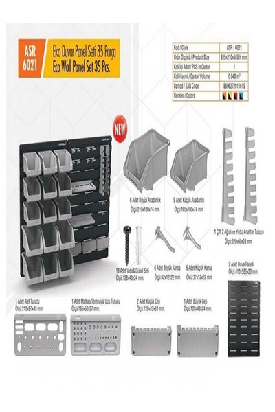 Süper Bag Eko Duvar Panel Seti 35 Parça ASR6021