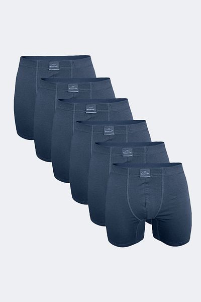 Malabadi Ανδρικό Smoked 6 τεμαχίων Cotton Elastane Long Boxer 073