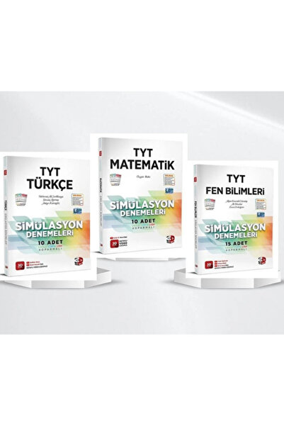 3D Yayınları Tyt Türkçe. Matematik, Fen Bilimleri Branş Deneme (3 KİTAP)