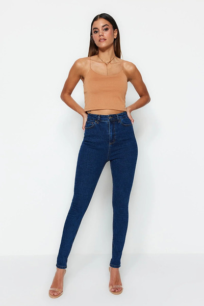 Livik Meram Kadın Özel Tasarım Süper Skinny Fit Esnek Likralı Denim Jean Kot ...