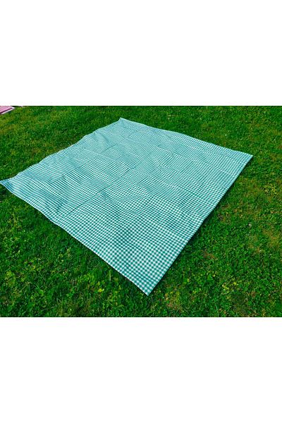 Angels' Collection Green Gingham Cover Single - 170*170 For Picnic Set