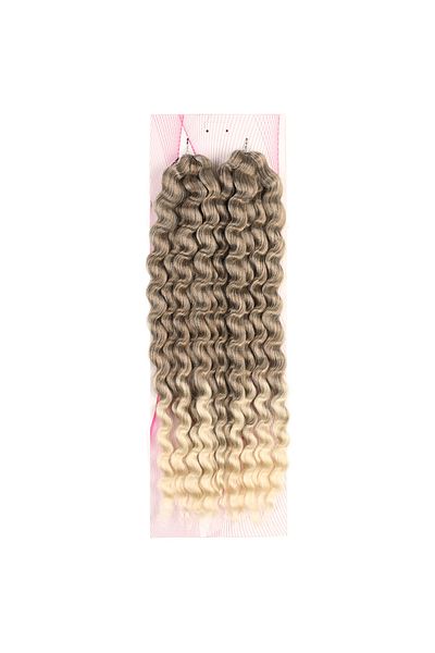 KONAK PERUK Afro Water Wave - For Ashy Brown and Platinum Ombreli Hair