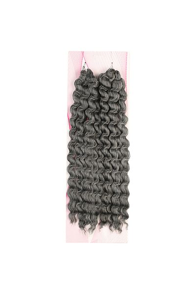 KONAK PERUK Afro Water Wave - Nice Bulk, Black/Grey Ombreli Hair