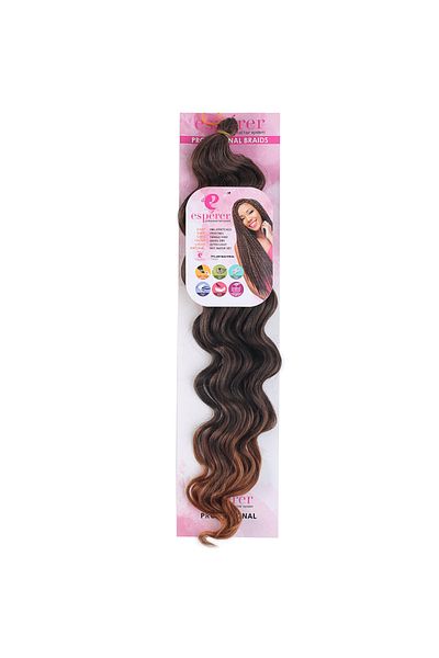 KONAK PERUK Black Copper Ombre Water Wave Hair