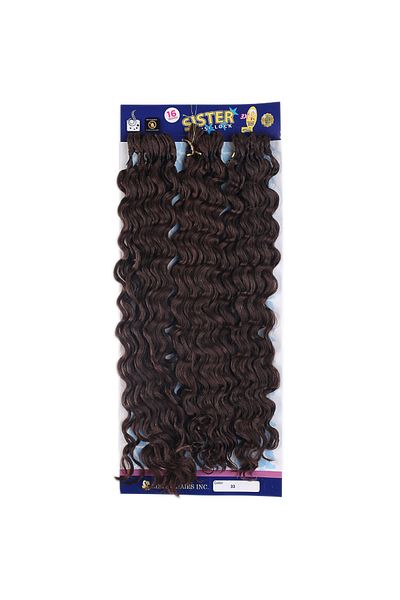 KONAK PERUK Sister Afro Wave Hair - Dark Brown 33
