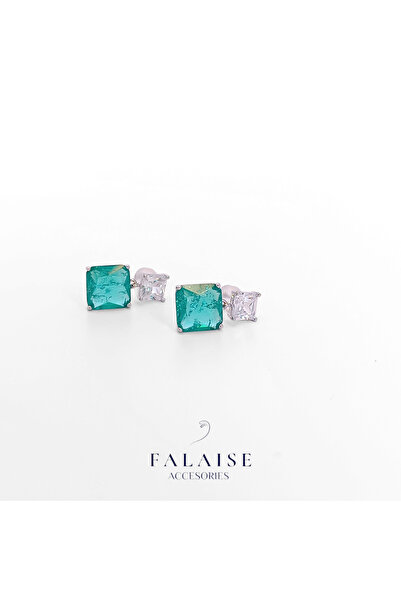 Falaise Accessories TURKUAZ TAŞLI TASARIM ABİYE KÜPE