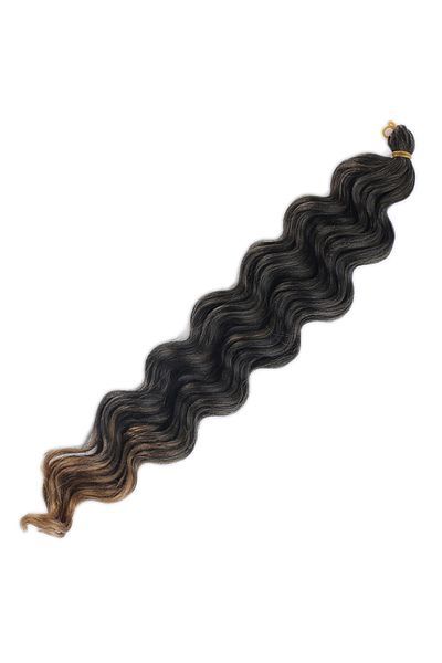 KONAK PERUK Water Wave Hair - Black Caramel Ombreli