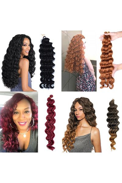 KONAK PERUK Copper Water Wave Hair