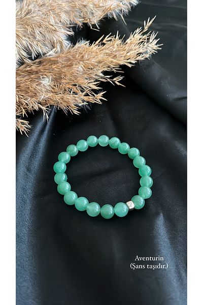 Mistik Tasarım Natural Aventurine Stone Bracelet