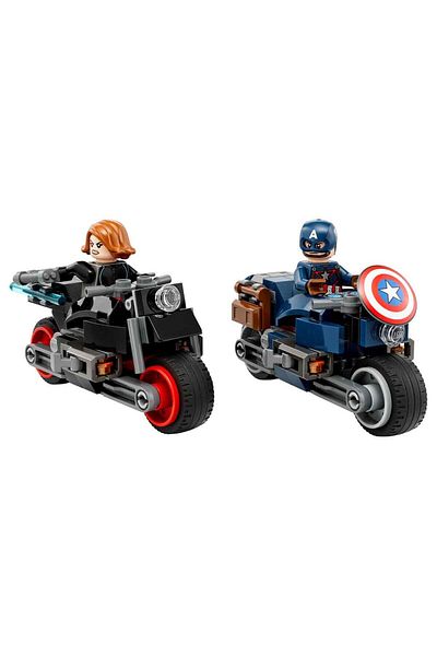 LEGO Hngds Black Widow and Captain America Motorcycles 76260 - Super Hero Seven 6 Years Old and Above